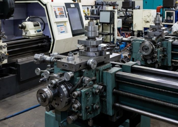 Demontaż maszyny przemysłowej w hali produkcyjnej w Opolu