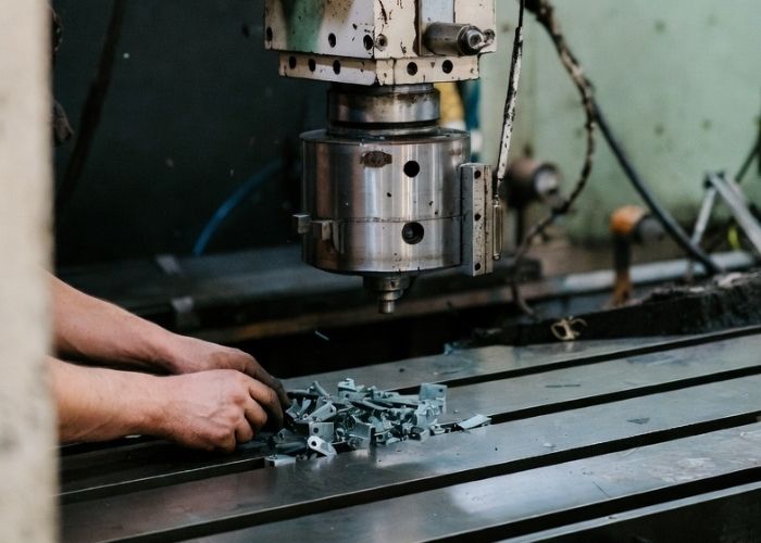 Złomowanie maszyn przemysłowych na hali produkcyjnej w Żorach